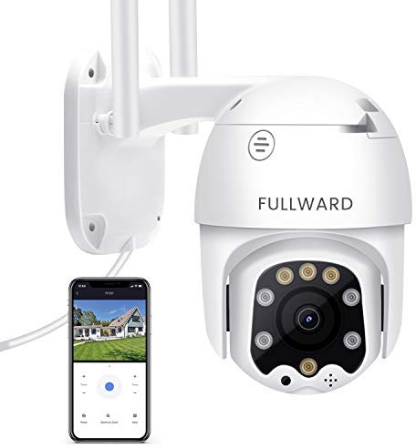 FULLWARD 3MP Wireless Outdoor Security Camera with Human AI Motion Detection, PTZ Dome, 2.4G WiFi 6, Smart Night Vision, 2-Way Audio, IP66 Waterproof