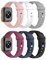 Angersi Libération Rapide Sport en Silicone Souple Bracelet Bandes de Remplacement Compatible avec Oppo Watch 46mm Montre de Fitness Intelligente