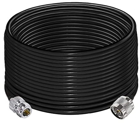TUOLNK N-Typ Kabel RG58 49.2Ft(15M) N-Stecker auf N-Buchse Verlängerungskabel Verlustarm N-Kabel Stecker auf Buchse Schwarz für Wifi Router 3G 4G LTE Antenne