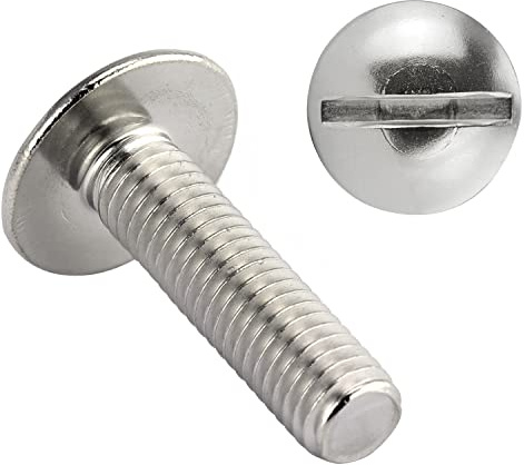 OPIOL QUALITY® Flachrundschrauben mit großem Kopf und Schlitz M6x25 mm aus Edelstahl A2 V2A (25 Stück) Becherschrauben Vollgewinde Flachrundkopf Schrauben