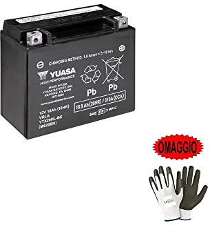 Compatible avec Kawasaki JS 440 1977-1986 Batterie YUASA YTX20HL-BS (FOURNIE SCELLÉE) Batteries 12V / 18AH pour Moto SPÉCIFIQUE 175X87X155MM