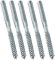 AERZETIX - C44774 - Juego de 5 - Tornillo de doble rosca - espárrago - punta atornillar - metal/madera con o sin taco - Ø8x120mm - acero galvanizado - color plata