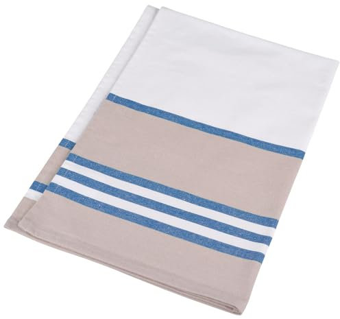 DECOHO – Paño de cocina a rayas azules – 100% algodón, 50 x 70 cm, estilo tradicional, hebilla de suspensión – Ropa de cocina absorbente y resistente