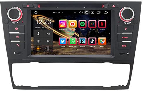 Erisin 7 Zoll 8-Kern 4GB+64GB Android 14 Autoradio Bluetooth CD Player für BMW 3er E90 E91 E92 E93 M3 Unterstützt GPS Navigation Wireless CarPlay Android Auto DSP WiFi OBD2 DAB+ Canbus RDS Touchscreen