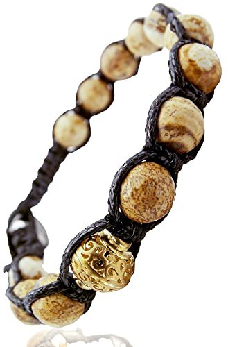 Samsara - Bracciale Tibetano Shamballa | Energia Dolce | Regolabile 18,5-22,5 cm | Amuleto Protettivo | Tradizione Buddista, Nero, Taglia Unica, Cotone