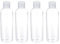 50ml Plastic Travel Bottles with Flip Cap - 4 Pack