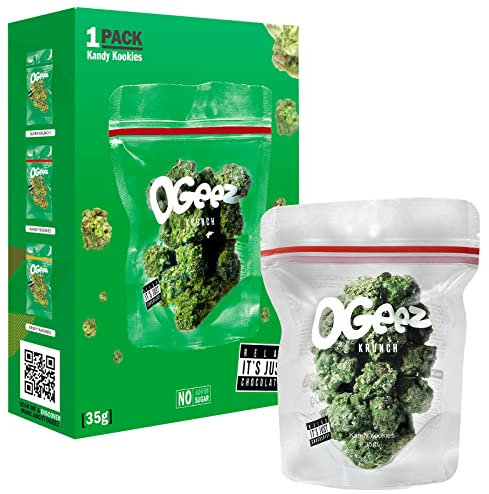 OGeez Chocolate Croustillant de pépites de chocolat aux herbes - Détendez-vous, c'est juste du chocolat 35g (Kandy Kookies)