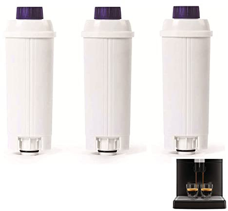zalati Wasserfilter 3 Stück Ersatzfilter für DeLonghi DLS C002 Kaffeemaschinen, zum Erweichen von hartem Wasser, verbessert den Kaffeegeschmack und das Aroma, hält zwei Monate ab der Installation