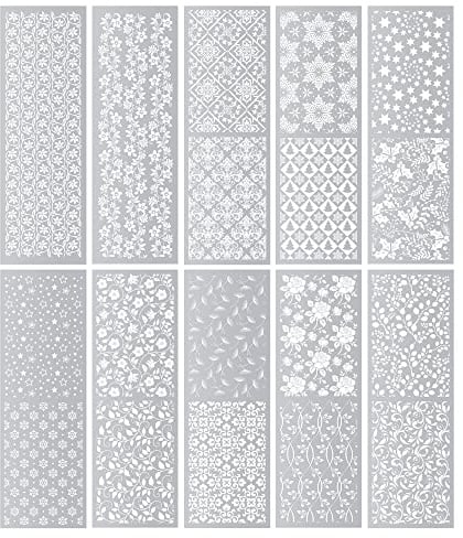 Ideen mit Herz Premium-Transfers | Rub on Sticker | Rubbel-Sticker | 10 cm x 30 cm | 10 Bogen | inkl. Tuch (Florale Bordüren & Ornamente, silber)