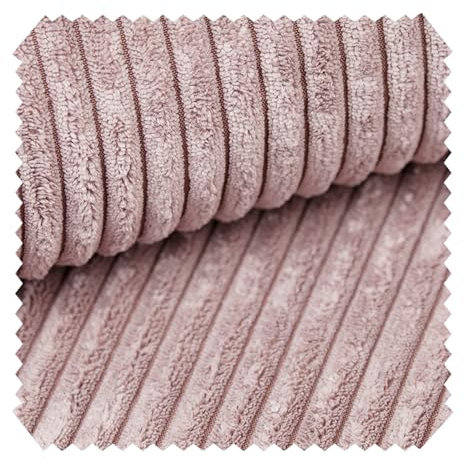 novely® PORTO - Polsterstoff in Breitcord-Optik - Ultraweicher Möbelstoff - Pflegeleichte Meterware 1 lfm Farbe: 145 Hellrosa