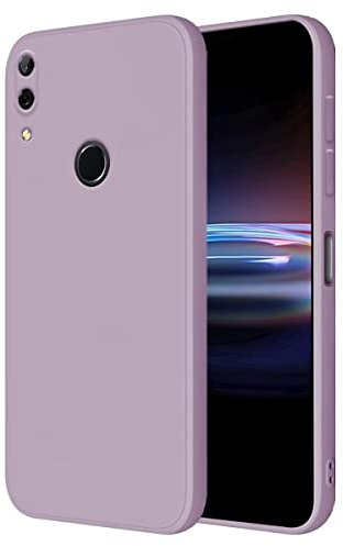 HONLEN Hülle für Huawei P Smart Z Schutzhülle Case, (6.59 Inches) Liquid TPU Silicone Handyhülle mit Fallschutz Silikon Cover Gras lila