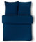 STUPENDO 3 teilig Damast Bettwäsche Bettgarnitur Set Bettdeckenbezug 220x240 cm - 2 x Kissenbezug 80x80 cm - mit Reißverschluss Oeko-TEX® Dunkelblau Ds-146