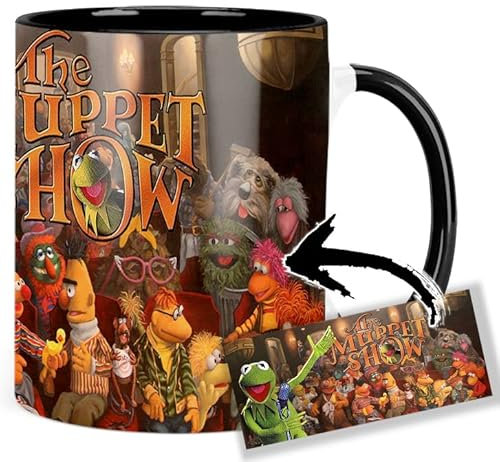 Kermit The Frog Sesame Street The Muppets B Tasse Innen & Henkel Schwarz Keramikbecher Mug
