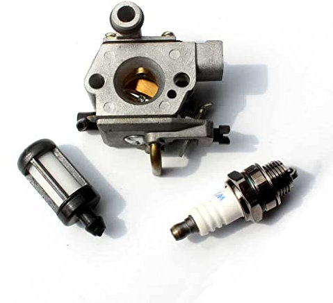 HURI Carburateur avec bougie d'allumage Filtre à essence pour Stihl 024 026 MS240 MS260 MS 240 260 Tronçonneuse Remplace 1121 120 0610