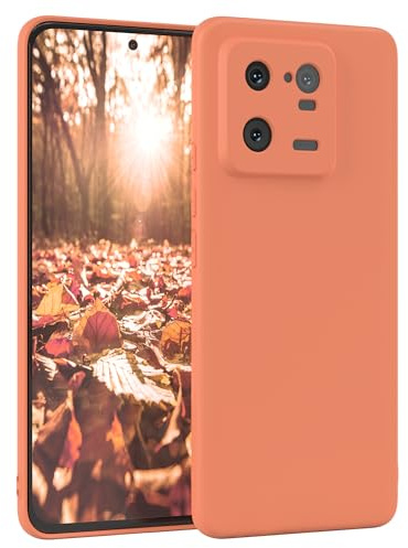 EAZY CASE - Silikonhülle für Xiaomi 13 Pro Hülle Silikon Case Orange weich stoßfeste Handyhülle Schutzhülle mit Kameraschutz Dünn Premium Schutz Cover TPU Phone Bumper in Pastell Hellorange Matt