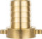 Poppstar Raccordo per Tubo Flessibile in Ottone 1 1/4 Pollici - Connessione a Vite con Filetto Interno e Giunto con Beccuccio (32mm) - Include Dado con Guarnizione Piatta