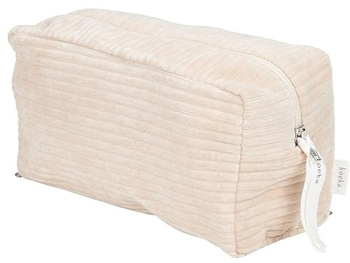 Koeka Trousse De Toilette - Pour Bébé Ou Maman - Vik - Velours Côtelé - Lavable - Beige - Tu