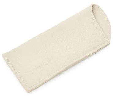 ROWDY Brillenetui aus Leder für Damen & Herren | Handgefertigt aus 100% vollnarbigem Leder | für alle Arten von Brillen, Sonnenbrillen, Lesebrillen (Farbe Stone)