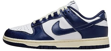 Nike W Dunk Low Chaussures de Basketball pour Femme, Blanc Midnight Navy, 43 EU