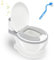 Ikodm Kinder töpfchen mit Spülgeräusch,Toilettentrainer für Kinder mit Sound und Batterien,Töpfchen für kinder weiches PU-Kissen,mit Pinsel Grau weiß