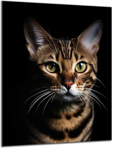 Munera Design - Bild 40x60 - Katzen-Bilder Portrait Tiger - Wand-Bilder Wohnzimmer