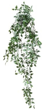 Kellegour Pianta Artificiale Sospesa,Pianta Finta Cadente con Vaso,Pianta Finte da Interno Cadenti in Vaso,Pianta Artificiale Finta Cadente,per Giardini,Balconi,Decorazioni Murali(Mandala 87cm)