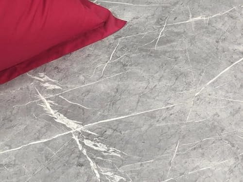 PVC Bodenbelag Vinylboden in Marmor Optik,hell, Zuschnitt (4m breit / 6m lang)
