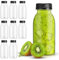 JETOP 8 botellas de jugo de plástico sin BPA de 200 ml con tapas a prueba de manipulaciones, ideales para fiestas, picnics, actividades al aire libre