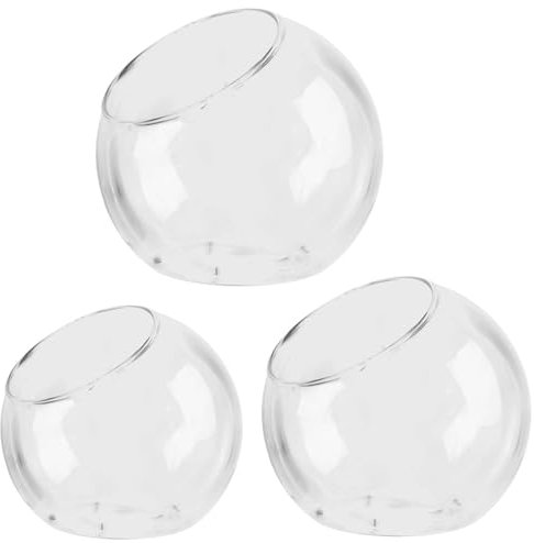 3 Vase Schräge Öffnung - Glasvasen Mit Schrägem Schnitt - Sukkulenten Terrarium Glas Mikro-Landschaft Flaschen - Blumenmittelstücke Terrarien-Pflanzgefäßvasen Blumenvasen Hydrokultur Für Herzstück