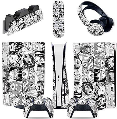 Para PS5 Consola Disc Edition & Digital Edition Pegatina Vinilo Calcomanía Cubierta Para Ps5 Mando & Estación Carga & Auriculares & Mando Multimedia 30706 Sin Burbujas Sin Espuma Antiarañazos(Size:Dis