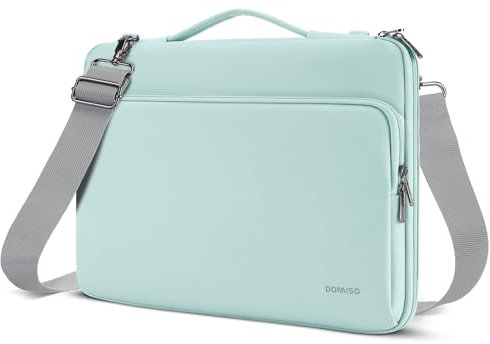 DOMISO 16 pollici Custodia Borsa Impermeabile Notebook Portatile Borsa Sleeve Custodia PC Portatile Compatibile con 16 Dell/ThinkPad IdeaPad/HP Pavilion Envy/ASUS Vivobook,Menta verde