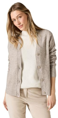 CECIL Damen B253799 Cardigan Mit Knopfleiste, Milky Caramel Melange, L EU