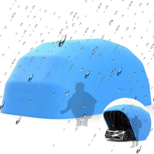 Carport hydraulique semi-automatique en acier inoxydable Protection solaire Pluie Tente extérieure Garage Voiture Cover – Pliable Mobile Télescopique