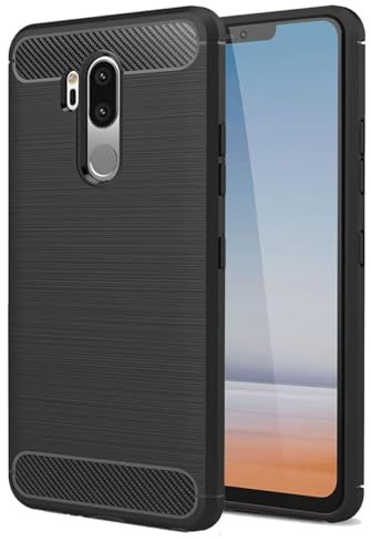 Vavies Schutzhülle für LG G7 ThinQ Case/G7 Plus ThinQ/G7+ ThinQ, für LG G7 One/für LG X5 One/für LG Q9 One Stoßdämpfende Karbonfaser-Hülle mit TPU-Ultradünne Handyhülle für LG G7 ThinQ Schwarz
