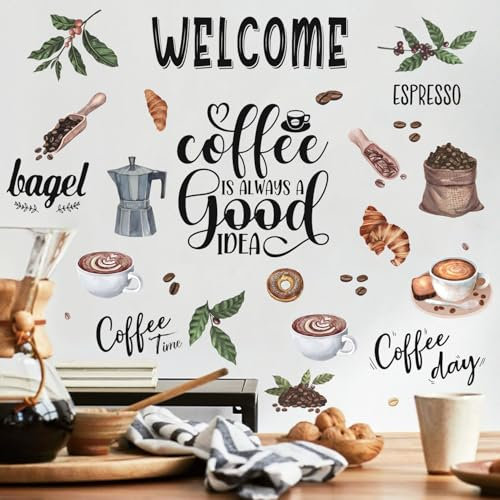 HPNIUB Holzschild mit Spruch - Kaffee Wandschild, Wanddeko für Küche, Coffee Deko, Retro Wandbild für Café Bar Esszimmer Wohnzimmer Restaurant Tür Kaffeebar