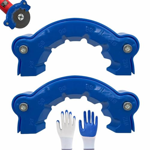 2 PCS Drill Sharpener Tool, Drill Bit Sharpener, Multipurpose Drill Bit Grinding Sharpener, Glove, Auxiliary Tool for Professionals, Multiple Scenarios Decoration Factories Suitable (Blue)