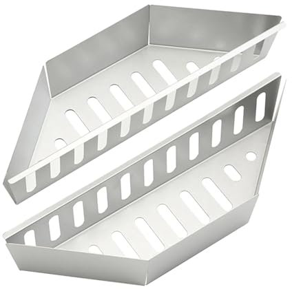 GOXQIT Kohlekörbe Holzkohlekorb aus Edelstahl, Holzkohlebehälter, Kohlebrikett-Grillkörbe (2 Stück) FüR Hitze