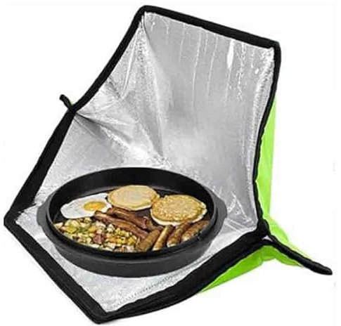 Four Solaire Portable - Cuisinière Solaire d'Extérieur Renforcée & Pliable, Idéale Camping, Randonnée, Voyage - Avec Guide Recettes & Sac de Transport