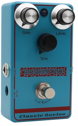 Cheotime -Gitarren -Effekt -Pedal, Aluminiumlegierung E -Gitarrenpedal mit Overdrive -Tonsteuerungen, wahrer Bypass für Blues Rock Gitarre Classic Drive Pedal