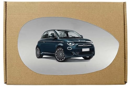 GAPlus Replacement Wing Mirror Glass Compatible with Fiat 500 2007-2024 Convex Right Driver Off Side