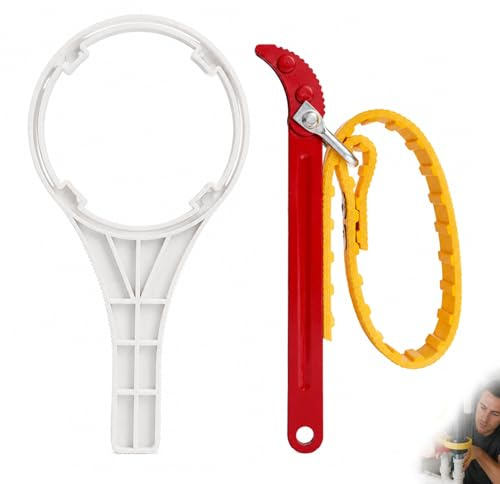 Voxlvytic Clé à Sangle Universelle Réglable, Ensemble Porte-Filtre Eau 50-150mm pour Tuyaux,Réparations Plomberie,Pommeaux de Douche,Ouverture de Bocal, Décapsuleur,Matériaux Durables en Caoutchouc