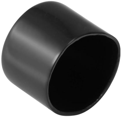 ROWORKX 40mm Rubber End Caps for Metal Rods, Screws, Furniture Tips 8pcs | Round Vinyl Flexible Bolt Covers, Screw Thread Protectors, Tube Pipe Caps, Cable Wire End Caps, Black