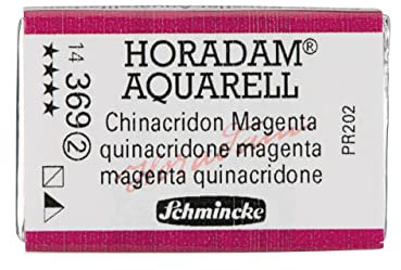 Schmincke – HORADAM® AQUARELL - feinste Künstler-Aquarellfarben, 369 Chinacridon Magenta, 14 369 043, 1/1 Näpfchen