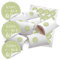 Logbuch-Verlag 24 kleine Geschenkschachteln weiß 14,5 x 10,5 x 3 cm + 24 Sticker SCHÖN DASS DU DA BIST grün weiß pastell Mini Schachtel Gäste Geschenk