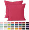 Encasa XO Baumwoll-Kissenbezüge, 2er-Set I 24x24 in (60x60 cm) - Pink I kein Einsatz I einfach Kissenbezüge I Maschinenwaschbar | Nur Innen benutzen