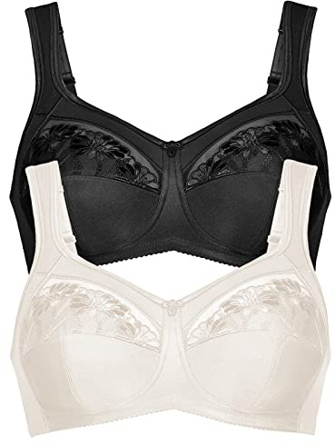 Anita 2er Sparpack Entlastungs BH 5448 Safina Gr. 100F in 1xcrystal 1xschwarz