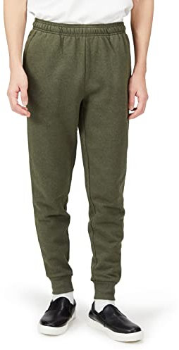 Amazon Essentials Pantaloni Sportivi da Jogging Taglio Rilassato, in Pile, Vestibilità Comoda Uomo, Verde Oliva, XL