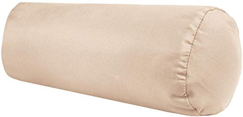 Bestlivings Nackenrolle 10x25cm (BxL) Bezug in der Farbe Sandgrau, in vielen vers. Farben