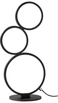 Trio Leuchten LED Tischleuchte Rondo 522610332, Metall schwarz matt, inkl. 17 Watt LED, Tast Dimmer