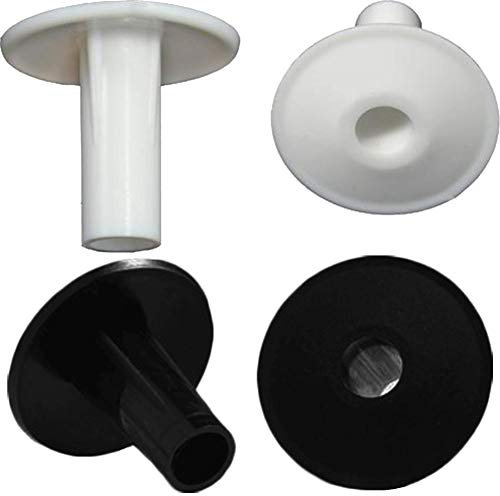 1STec 2 Black+ 2 White Single RG6 Coaxial Freeview Coax TV Aerial Cable Entry Protecting Bushes for Webro WF100 CT100 WF65 Freesat Shotgun Satellite Dish or Rooftop Antenna Lead (4 x Bushes)